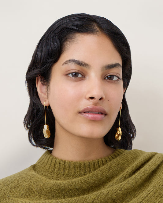 Mulberry x Rejina Pyo Textured Hook Earring Gold