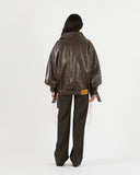 Juno Jacket Faux Leather Dark Brown