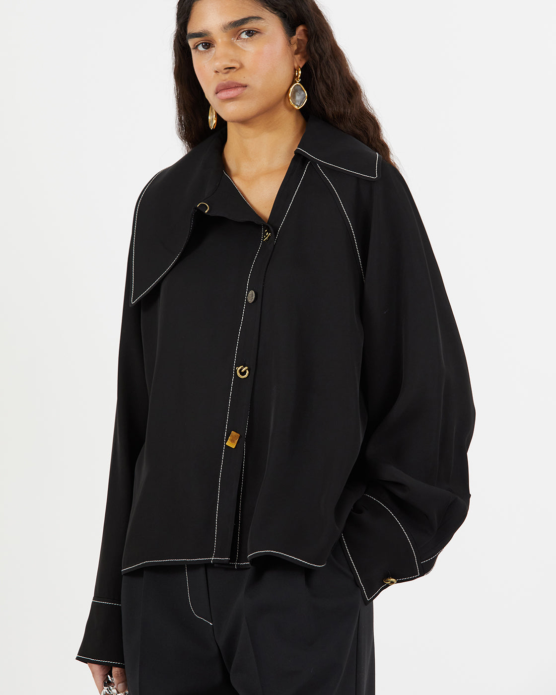 Monroe Blouse Viscose Twill Black