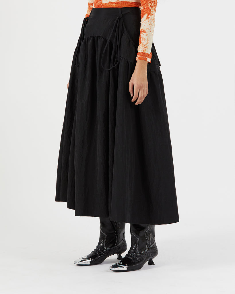 Anika Skirt Taffeta Black – REJINA PYO