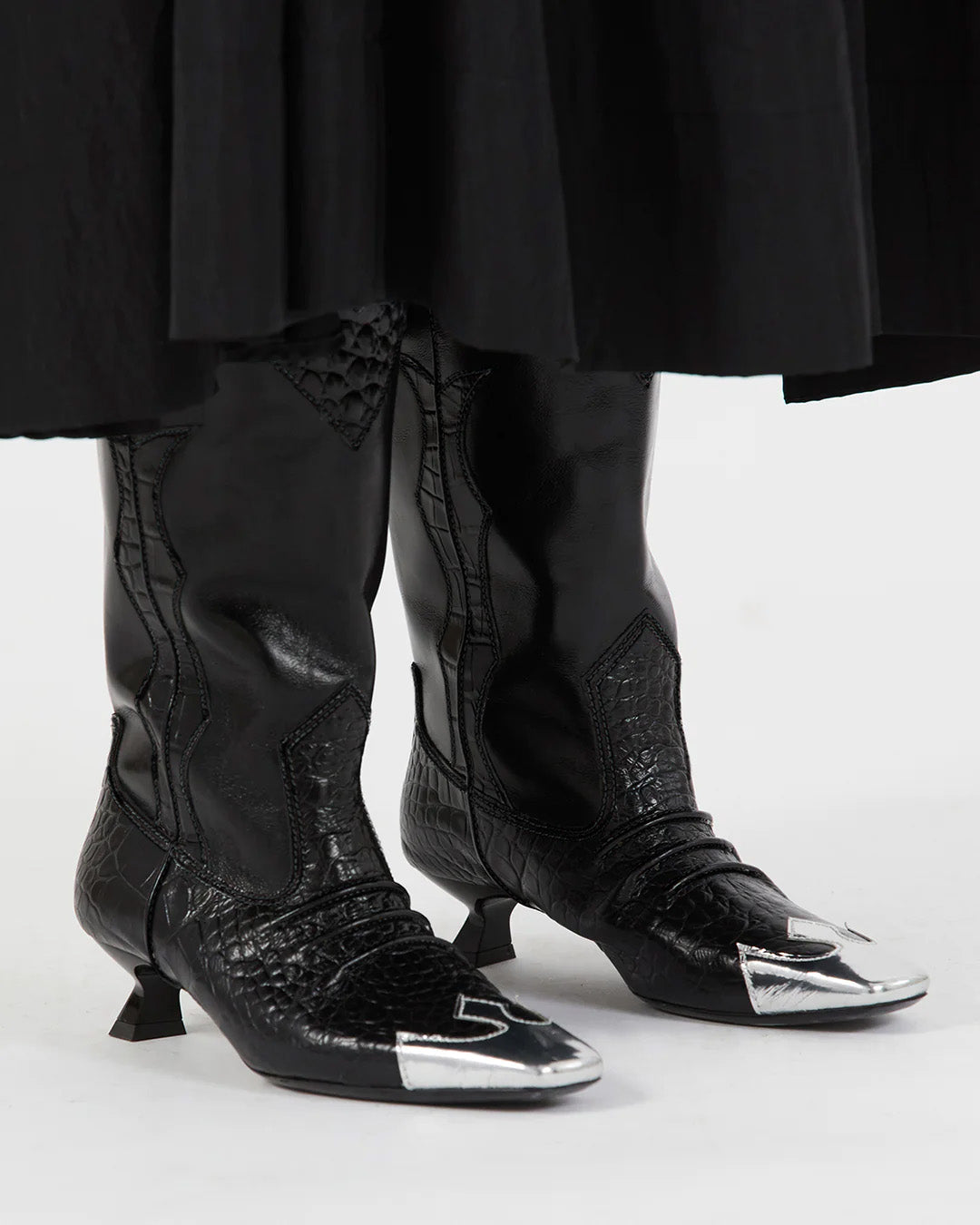 Jessie Boots Leather Black