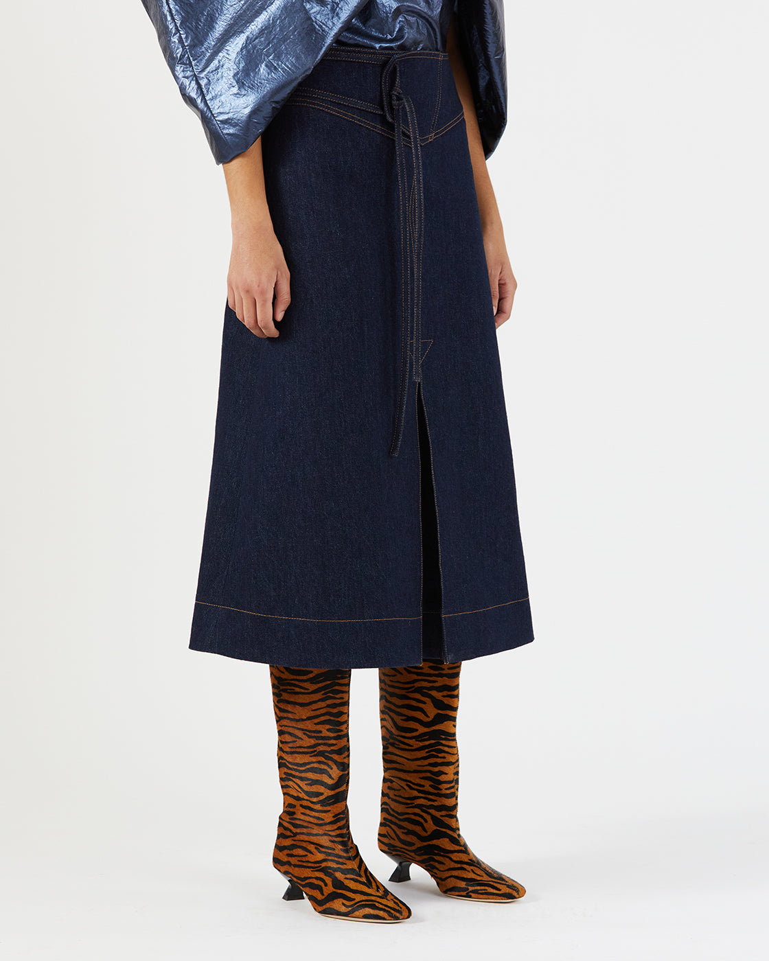 Boone Skirt Organic Cotton Denim Indigo