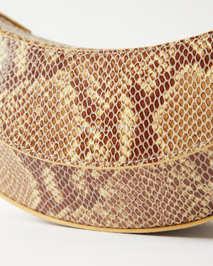 Petite Banana Bag Leather Print Snake