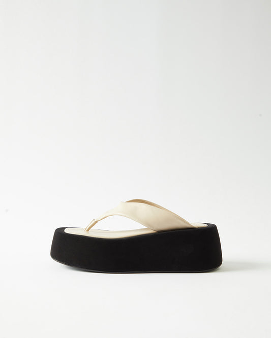 Nikki Slides Leather Nappa Ivory