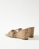 Kyle Wedges Leather Print Snake Butter