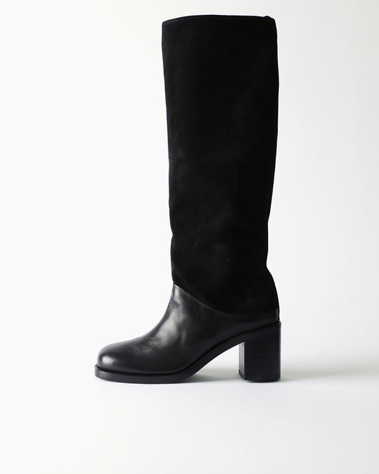 Shania Boots Suede and Leather Black
