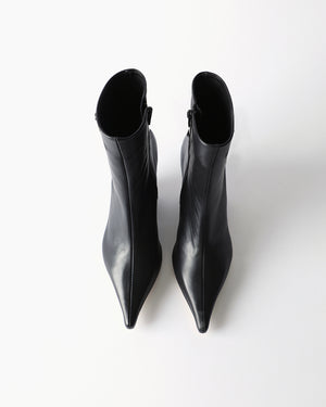 Ronan Angled Boots Leather Black