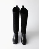 Shania Boots Suede and Leather Black