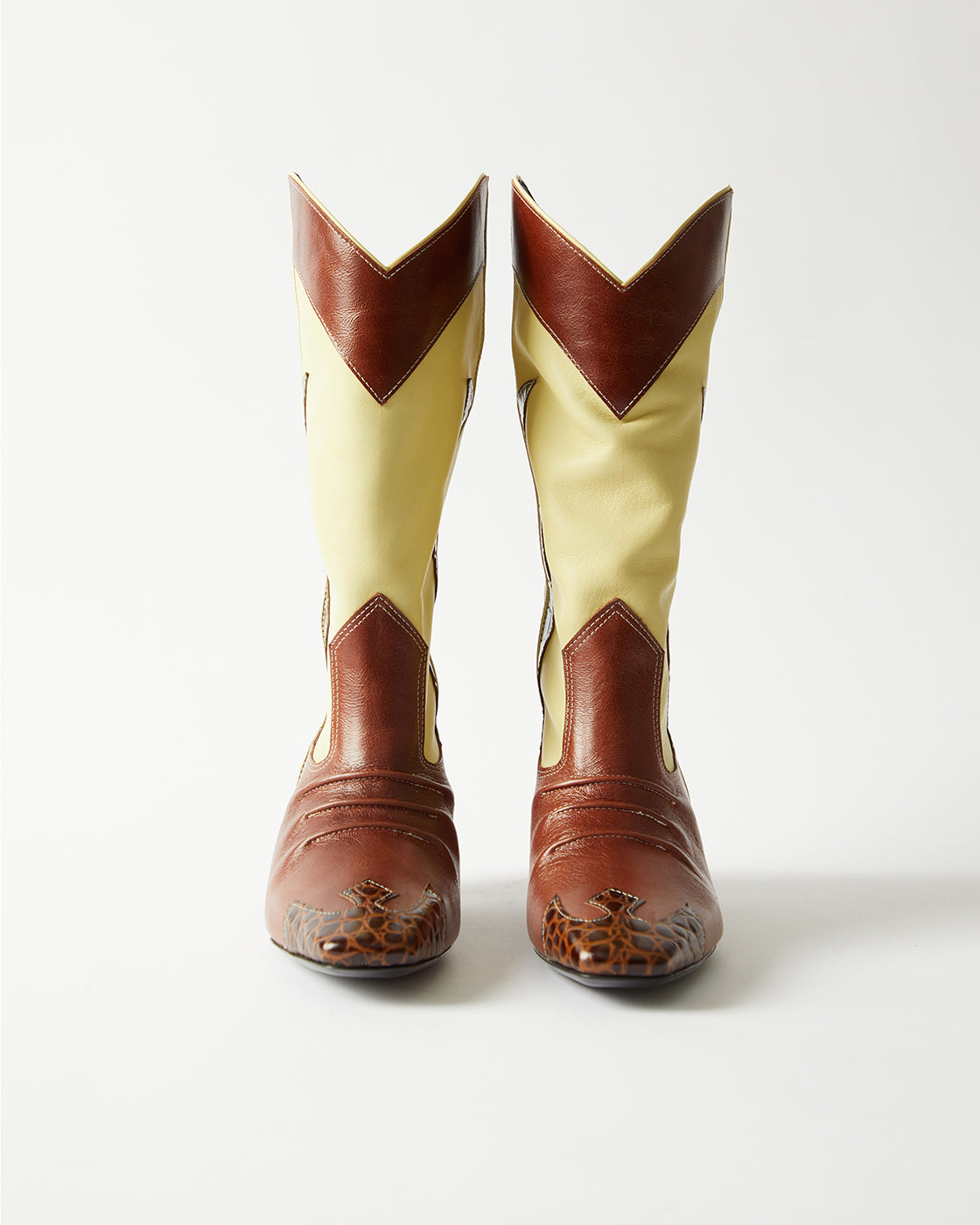 Jessie Boots Leather Butter Yellow