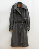 Romy Trenchcoat Cotton Blend Twill Charcoal