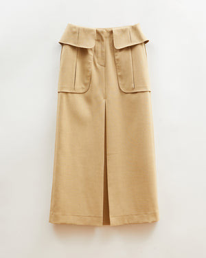 Lila Skirt Tencel Blend Suiting Beige