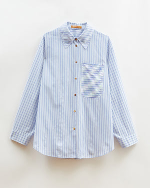 Caprice Shirt Cotton Stripe Blue