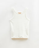 Bailey Tank Cotton Blend Jersey Off-White
