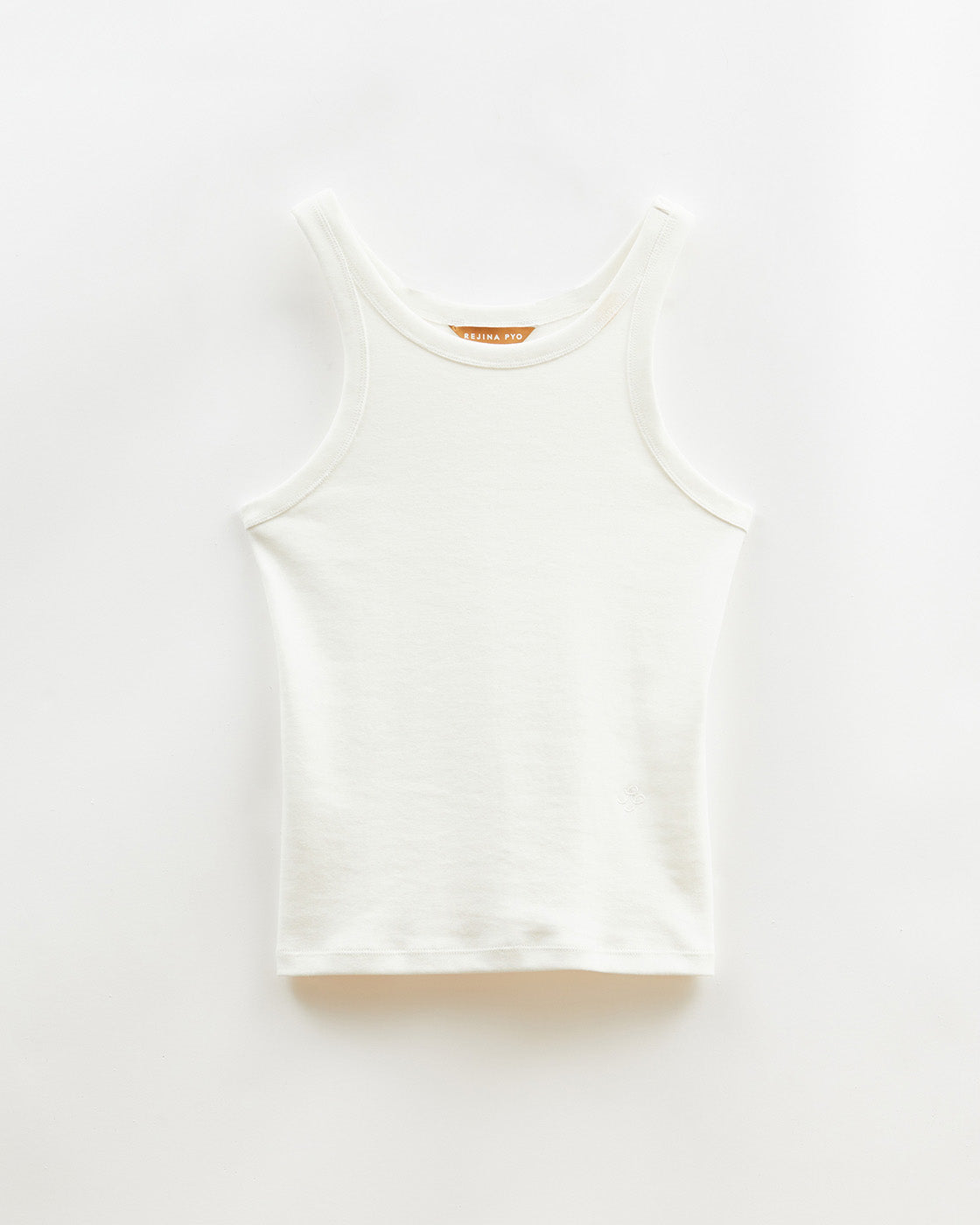 Bailey Tank Cotton Blend Jersey Off-White