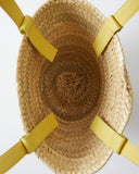 Mini Basket Tote Leather Emboss Croc Yellow