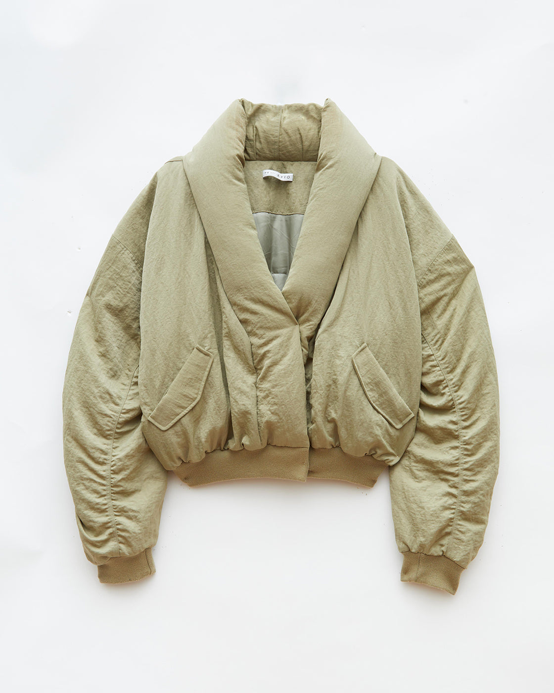 Duvet Jacket Nylon Khaki – REJINA PYO