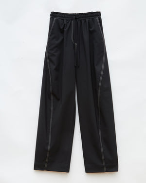 Una Trousers Wool Blend Suiting Black