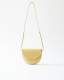 Round Crossbody Bag Crinkle Butter Yellow