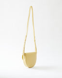 Round Crossbody Bag Crinkle Butter Yellow