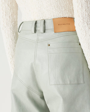 Laney Jeans Faux Leather Mint