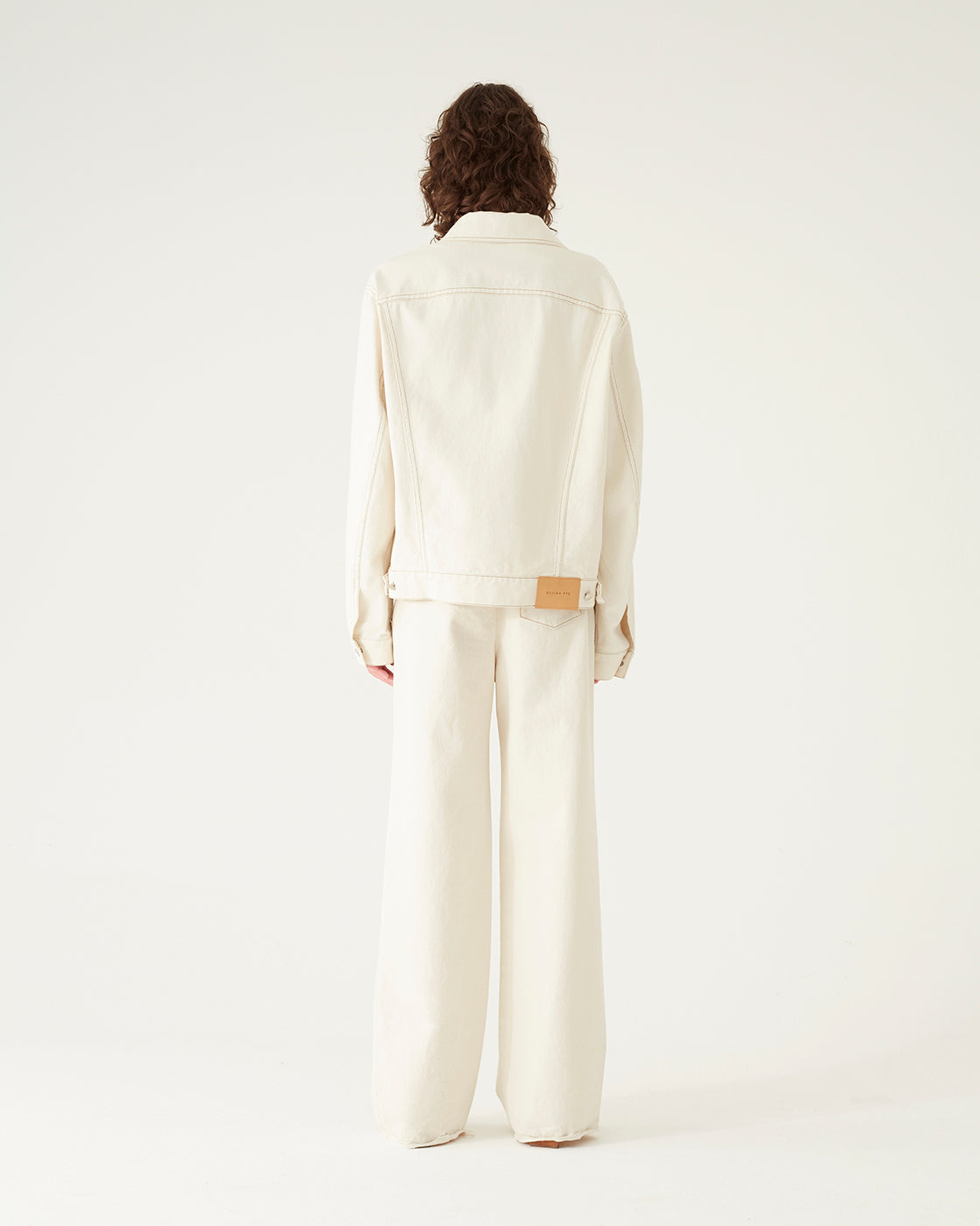 Theo Jacket Organic Cotton Denim Ecru