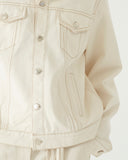 Theo Jacket Organic Cotton Denim Ecru