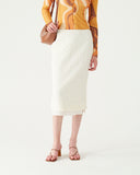Mirren Skirt Cotton Blend Seersucker Off-White