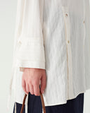 Hollis Shirt Cotton Blend Jacquard Off-White
