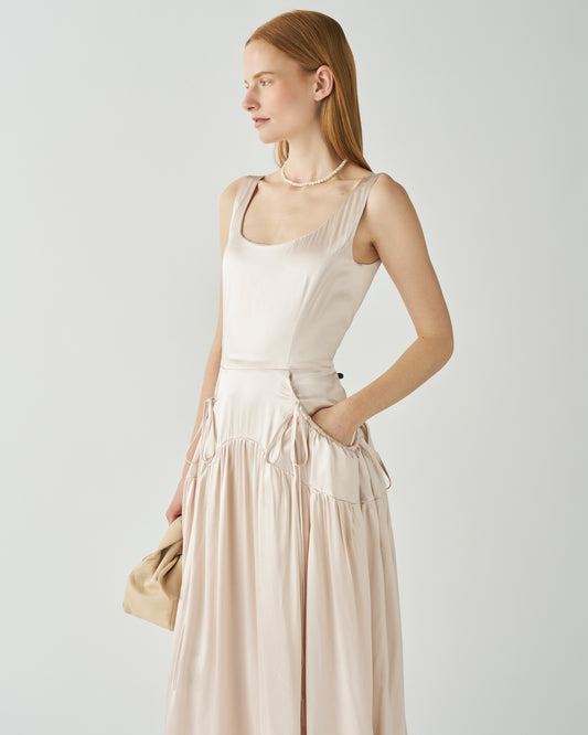rejina pyo silver dress $1181 Rejina Pyo Women's Silver Adeline Lam Dress Size EU34 US2