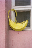 Petite Banana Bag Leather Emboss Croc Yellow