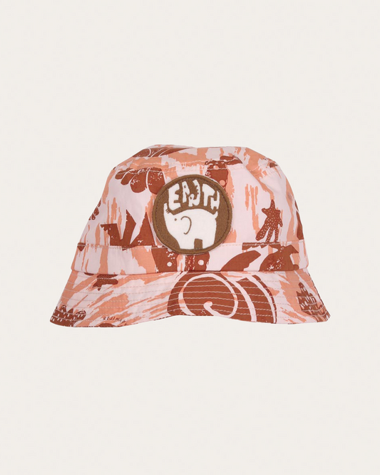 Toby Hat Organic Cotton Print Peach