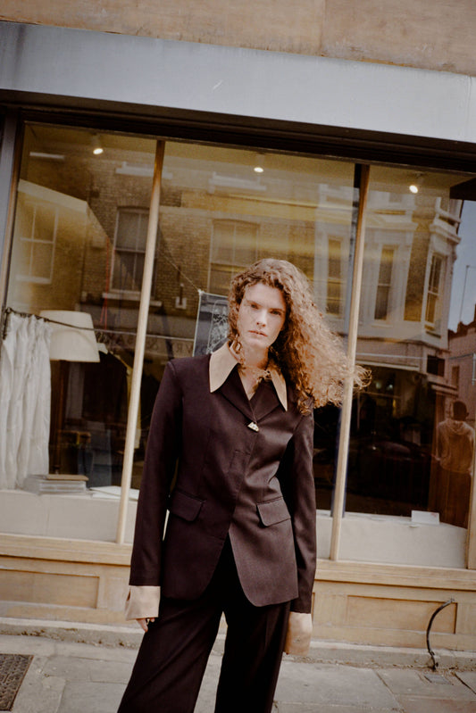 Lina Jacket Wool Suiting Black