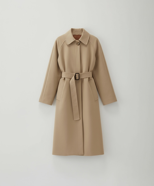 Alice Coat Cotton Silk Double-face Beige