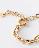 Trio Chain Bracelet Glass Pearl Gold