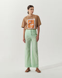 Aletta Trousers Textured Viscose Apple Green