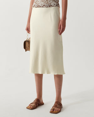 Viola Skirt Silk Satin Butter