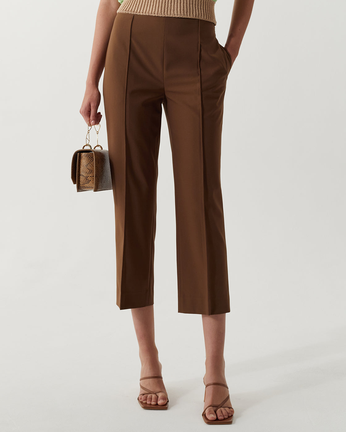 Nancy Trousers Stretch Tricot Brown