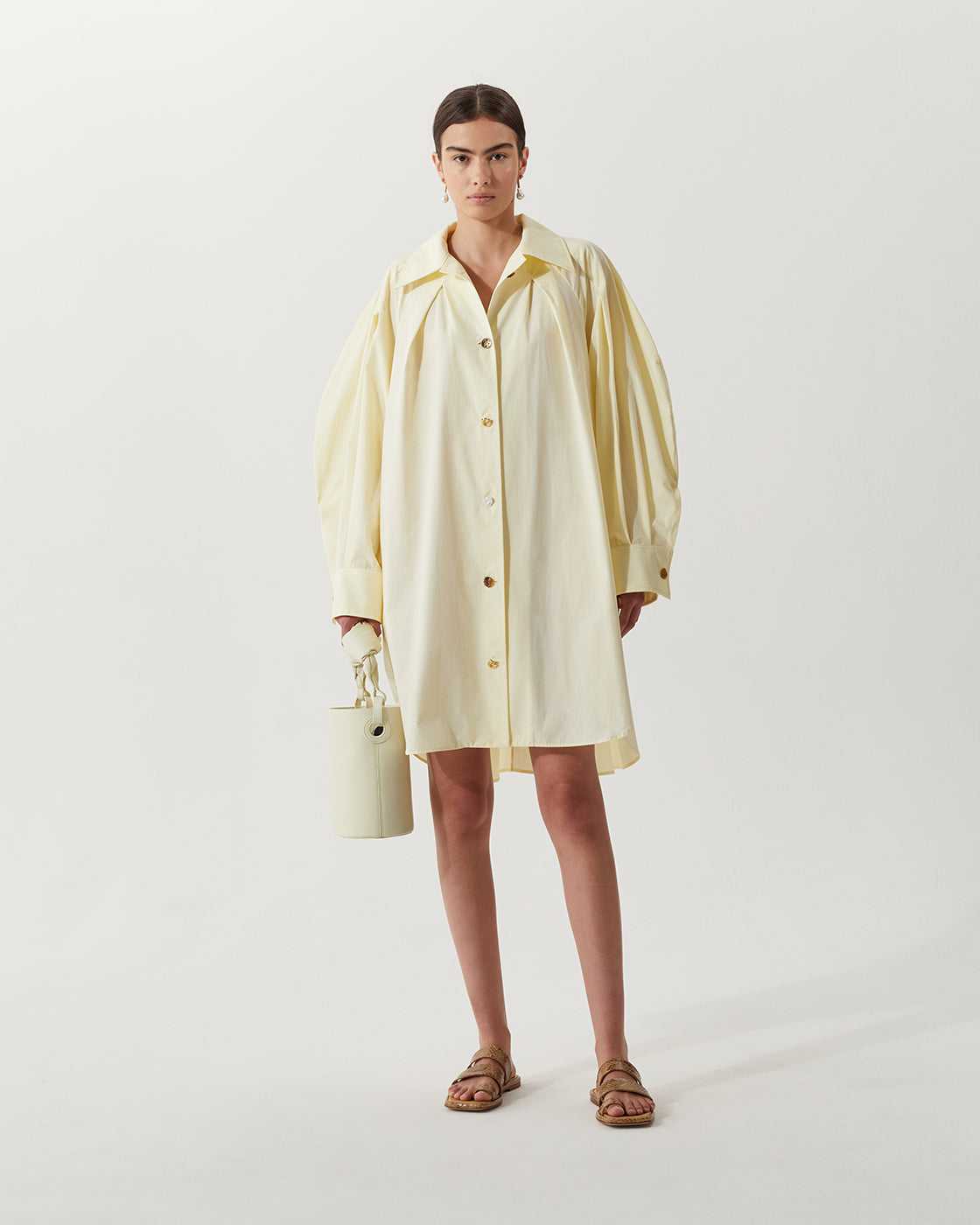 Mattie Dress Organic Cotton Poplin Butter