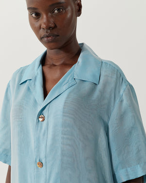 Marty Shirt Silk Chiffon Blue