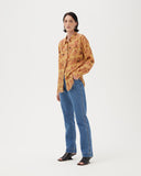 Lyla Shirt Viscose Print Flower Amber