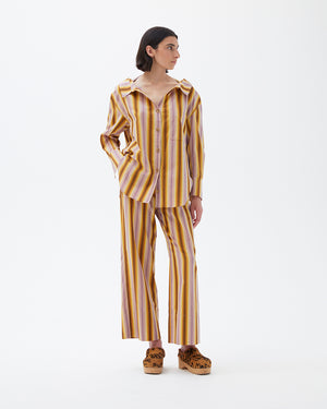 Rosa Shirt Cotton Stripe Purple