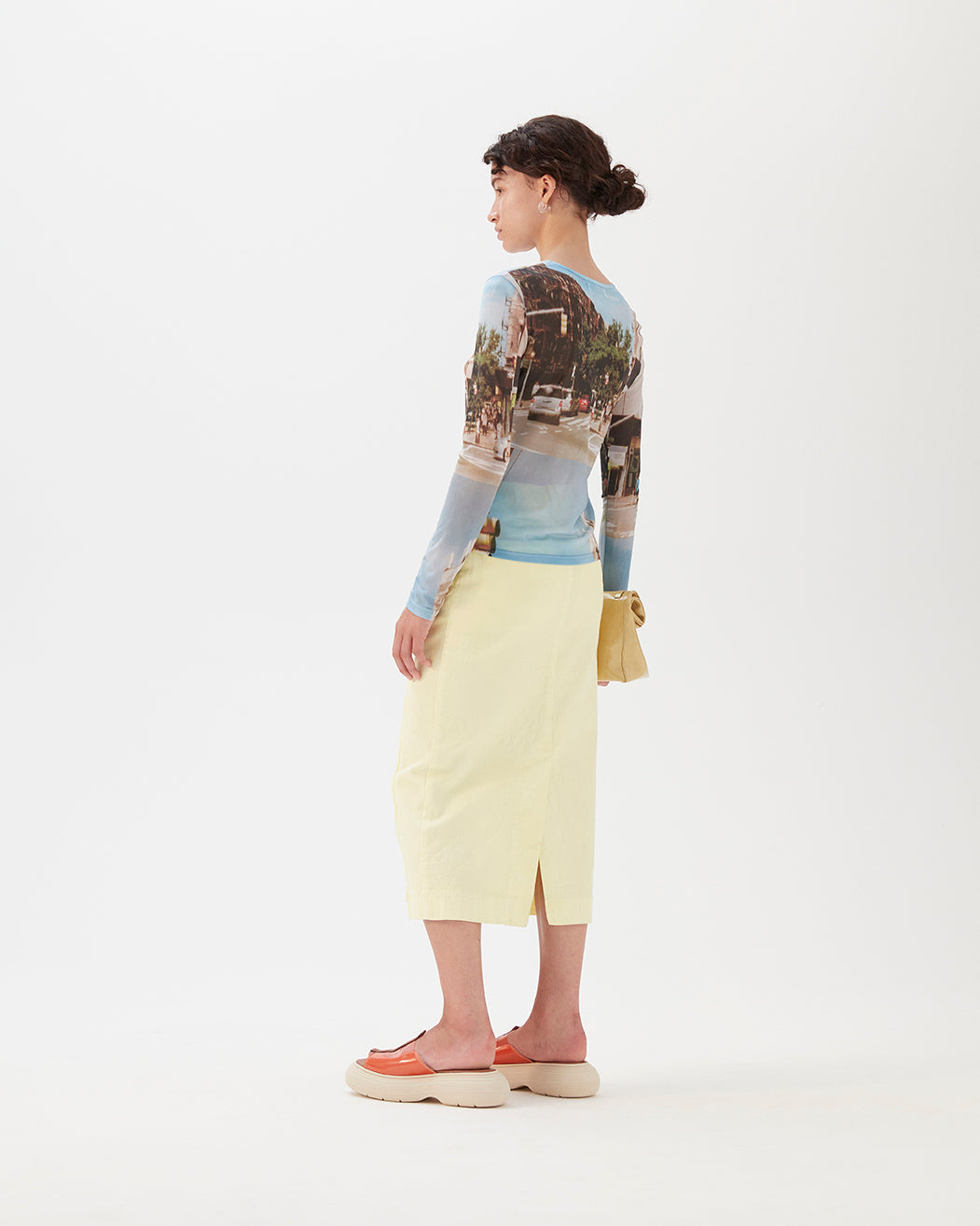 Bibi Top Mesh Print New York