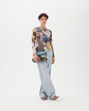 Bibi Top Mesh Print Market