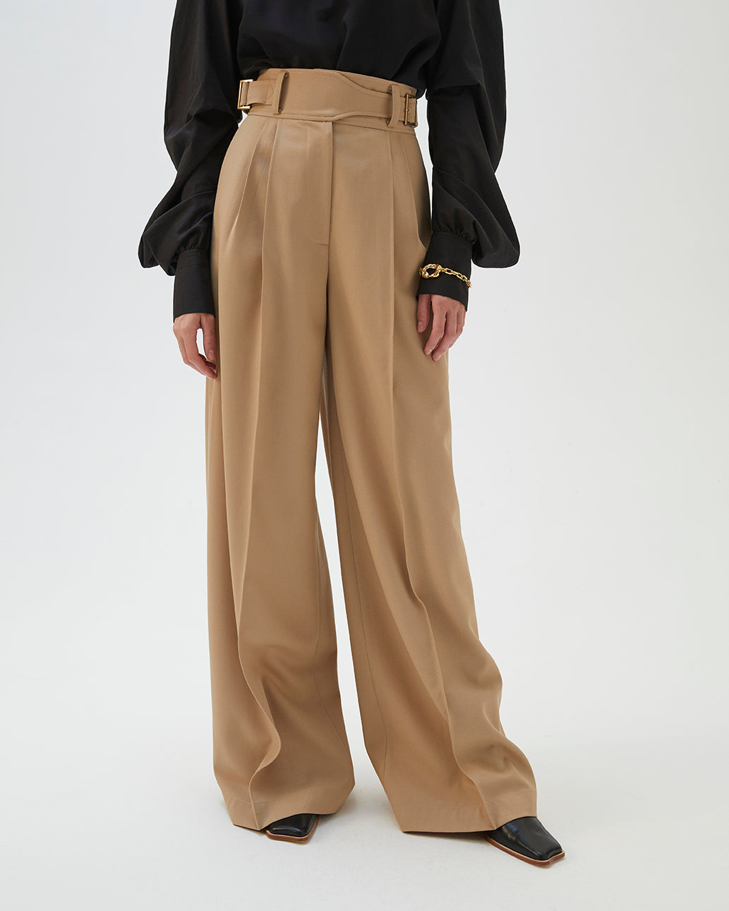 Carter Trousers Wool Blend Twill Camel