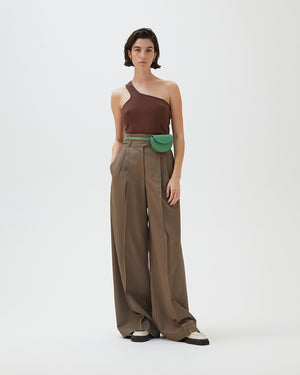Carter Trousers Wool Blend Twill Brown