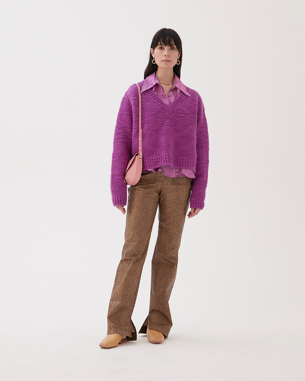 Elliot Sweater Wool Purple