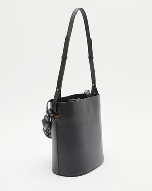 Knot Bucket Bag Leather Black