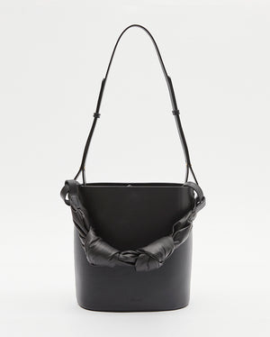 Knot Bucket Bag Leather Black
