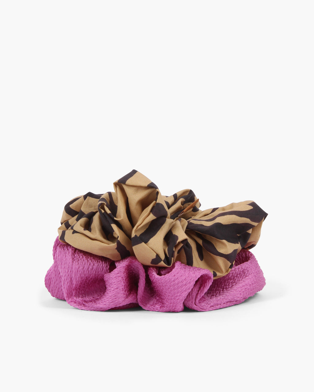 Scrunchie Set Cotton Tiger / Hammered Silk Pink