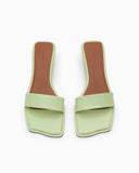 Isla Sandals Patent Leather Pistachio - Special Price